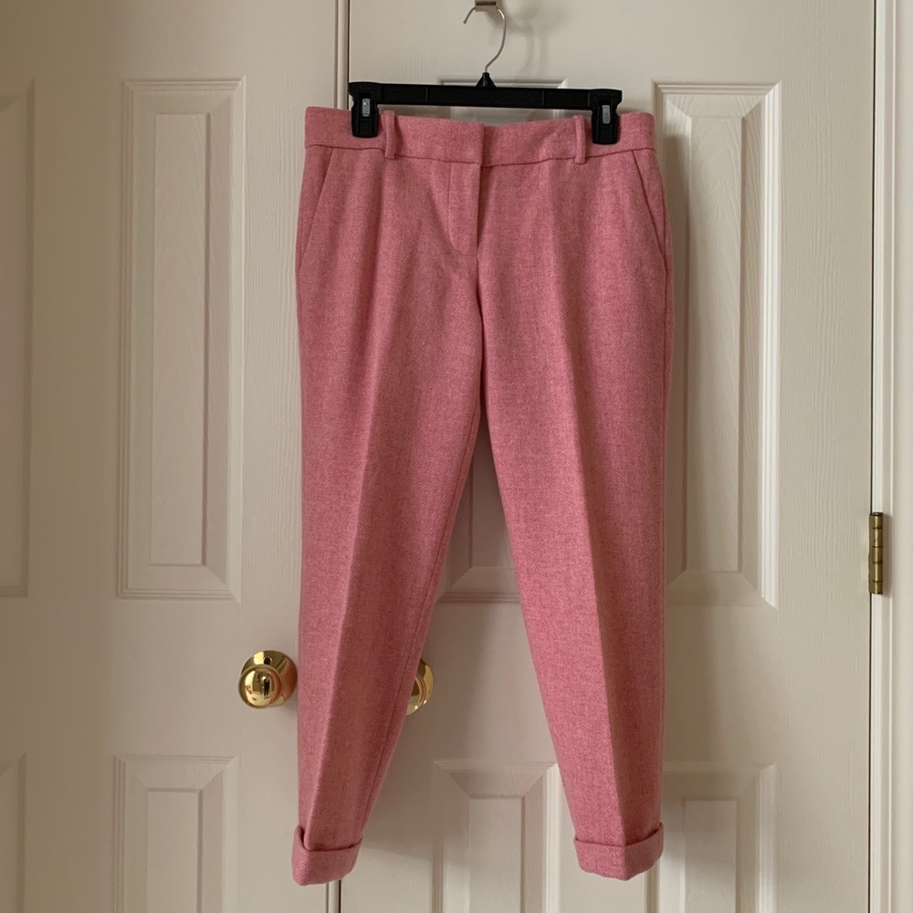 J Crew Cafe Capri in herringbone Wool